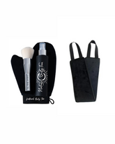 Pack spray vanille + gant, pinceau et applicateur dos