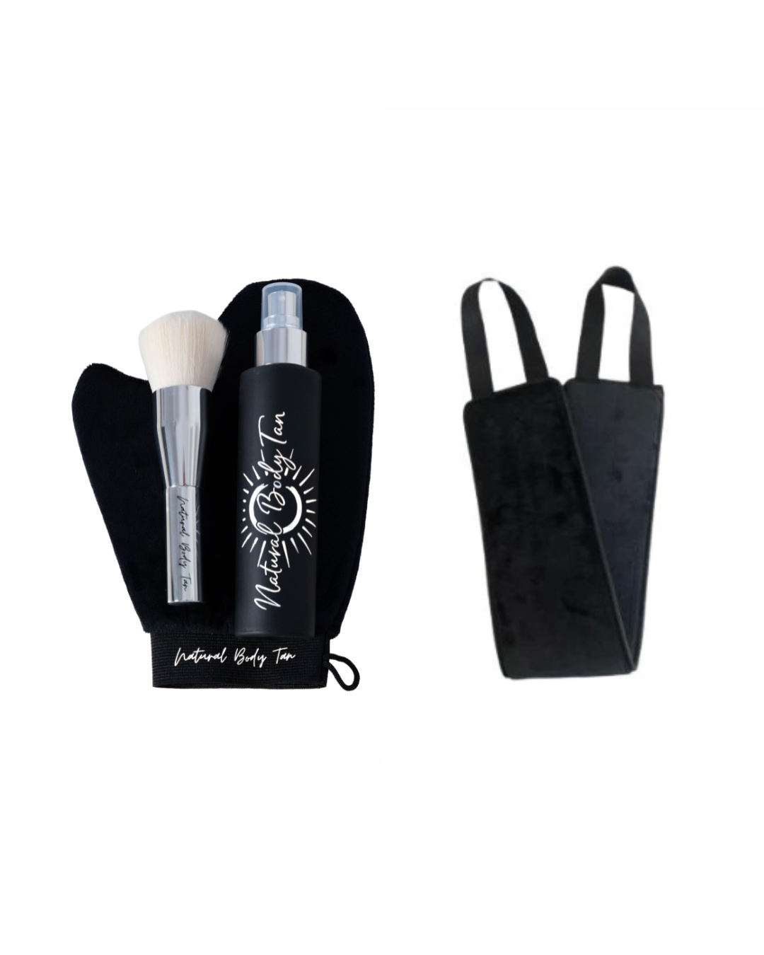 Pack barbe à papa + gant, pinceau et applicateur dos